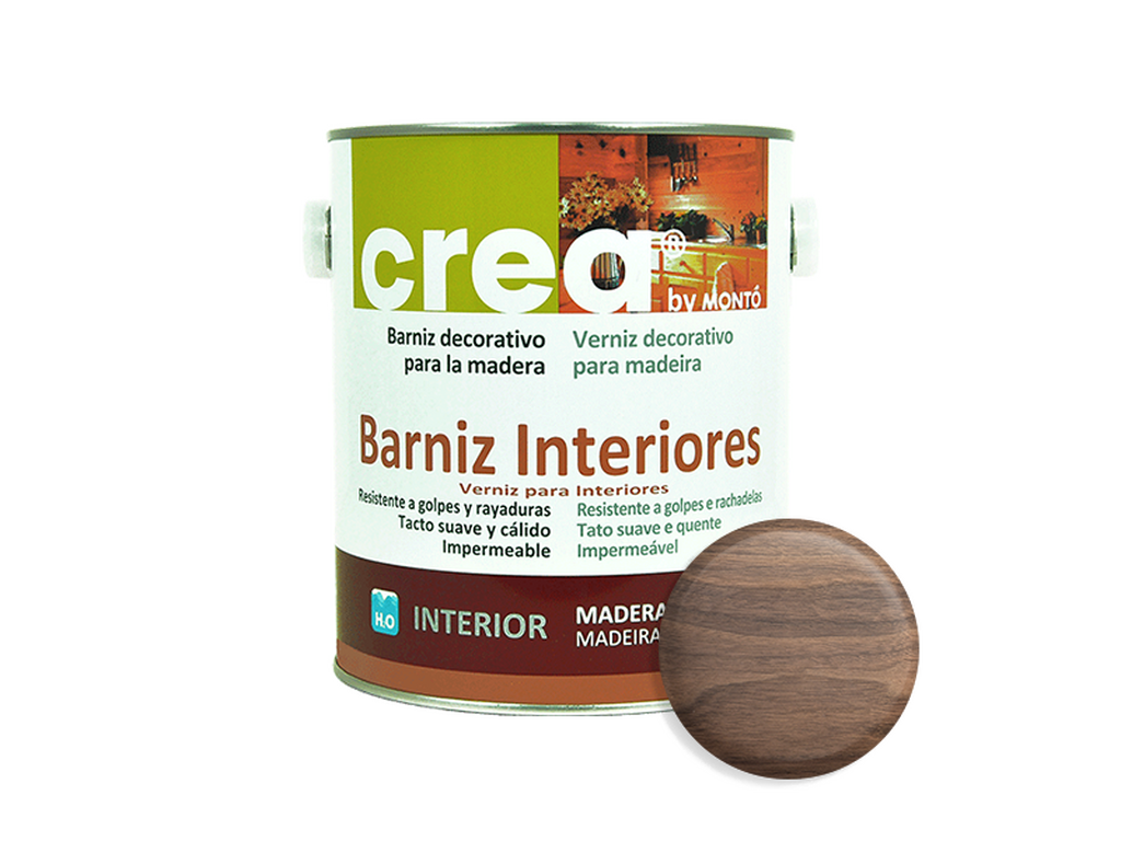 CREA BARNIZ INTERIOR SAT.NOGAL 2.5L & CREA BARNIZ INTERIOR SAT.NOGAL 500ML