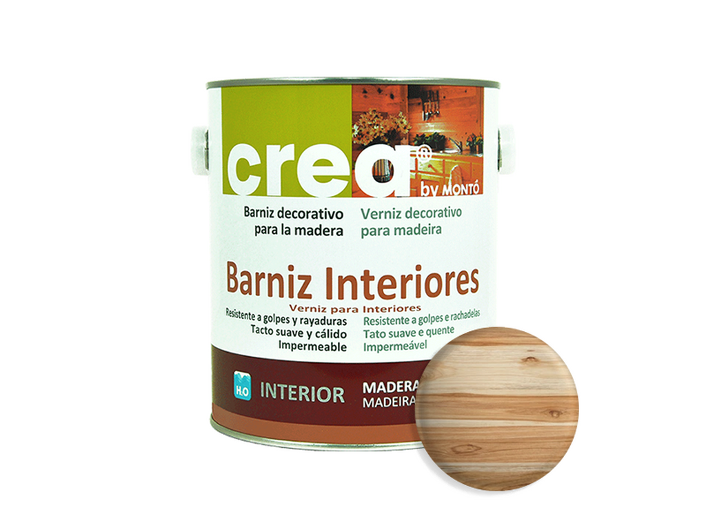 CREA BARNIZ INTERIOR MATE TECA 2.5L & CREA BARNIZ INTERIOR MATE TECA 500ML
