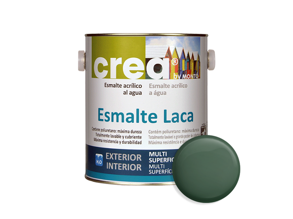 CREA ESM.LACA SATIN.VERDE BOTELLA 2.5L & CREA ESM.LACA SATIN.VERDE BOTELLA 500ML