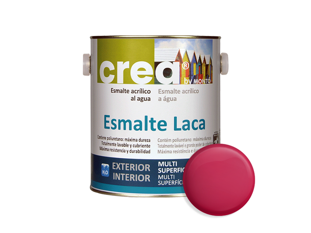 CREA ESM.LACA SATINADO ROJO INTENSO 2.5L & CREA ESM.LACA SATIN.ROJO INTENSO 500ML