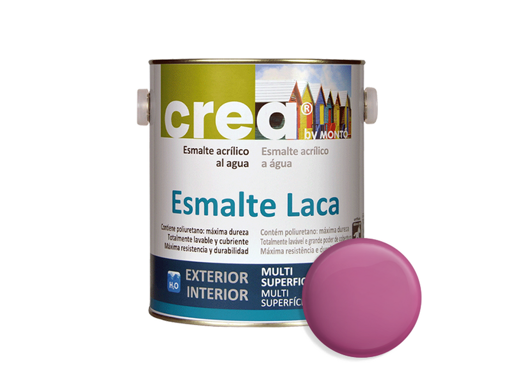 CREA ESMALTE LACA SATINADO FUCSIA 2.5L & CREA ESMALTE LACA SATINADO FUCSIA 500ML