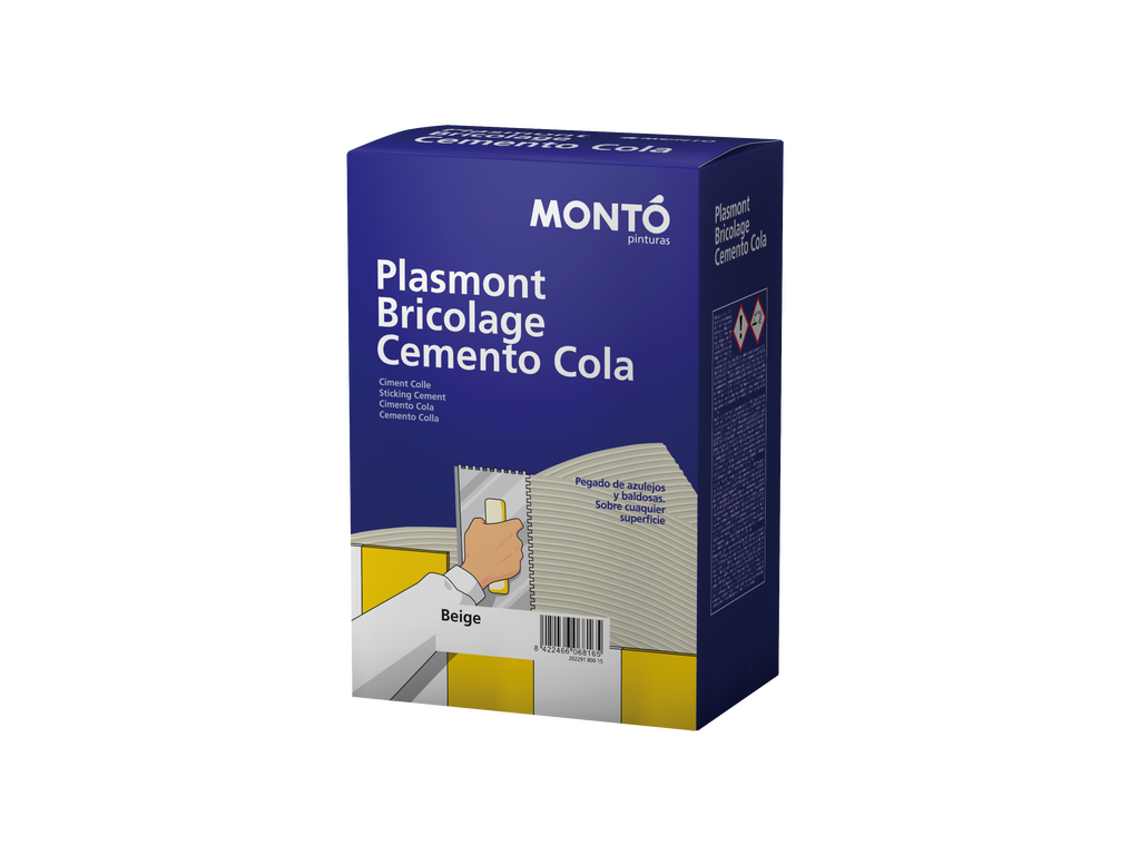 Plasmont Bricolage Cemento Cola | Mortero Aditivado en Polvo | Colocación de Baldosas, Ladrillos y Mármol