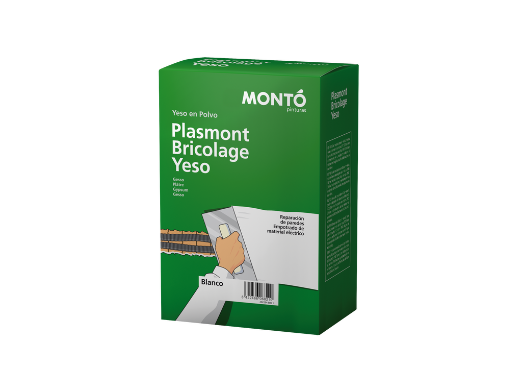 Plasmont Bricolage Yeso | Masilla en Polvo de Fraguado Rápido | Reparación Interior y Fijación de Elementos