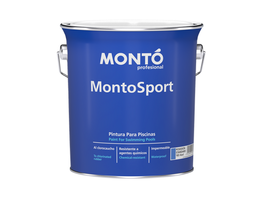 Pintura para Piscinas de Hormigón | Montosport Poseidón Clorocaucho | Resistente a Químicos y Humedad | Acabado Semi-Mate