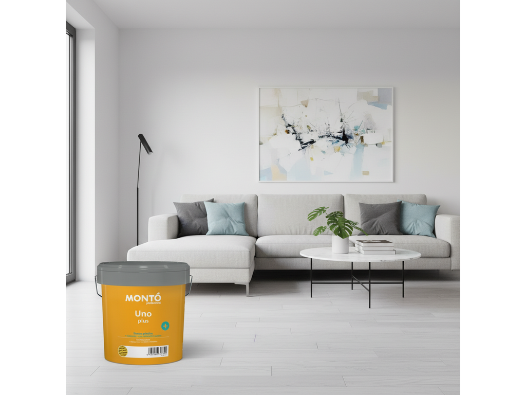 Pintura Plástica Uno+ | Lavable y de Alta Cubrición | Para Paredes y Techos (Blanco) (1)