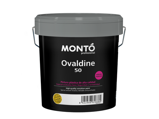 Pintura plástica Premium: Ovaldine Mate 50 (12 Litros). Coloreable