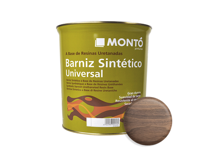 BARNIZ SINTETICO SATINADO NOGAL 750ML & BARNIZ SINTETICO SATINADO NOGAL 125ML