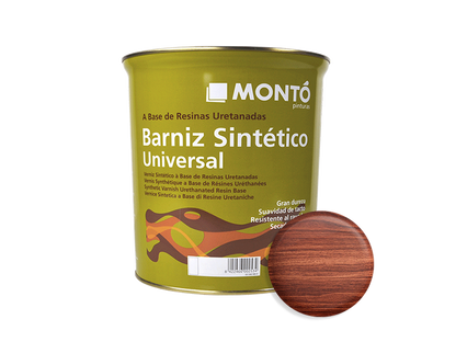 BARNIZ SINTETICO SATINADO CAOBA 4L & BARNIZ SINTETICO SATINADO CAOBA 125ML