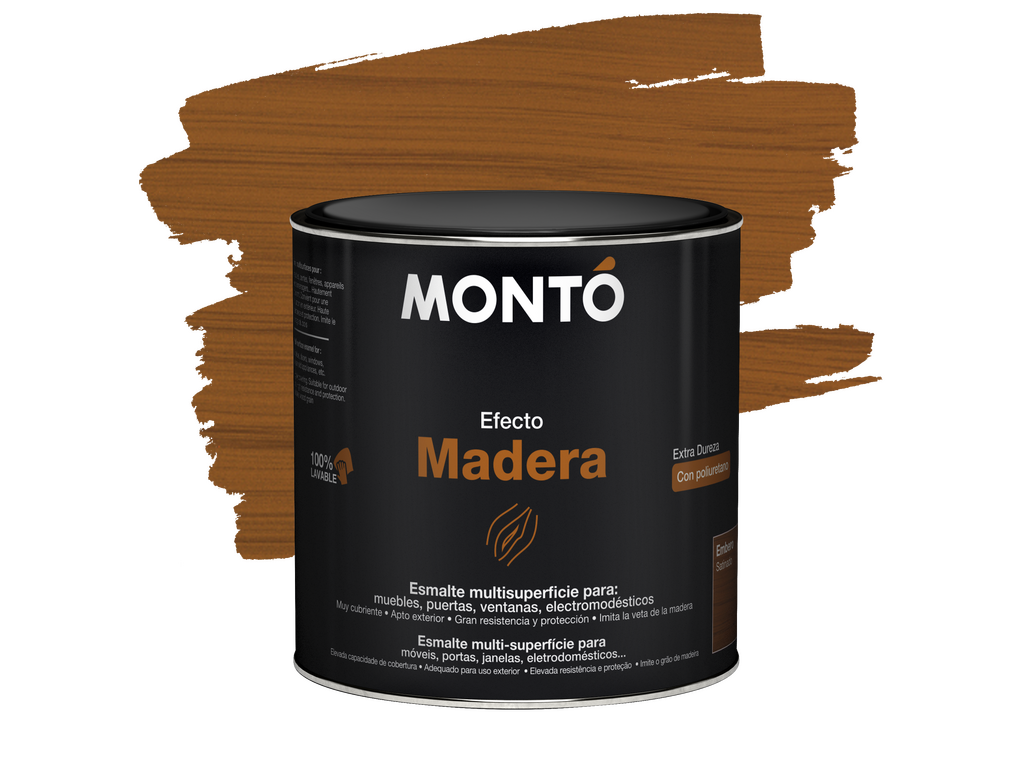 MONTO ESMALTE EFECTO MADERA EMBERO 500ML