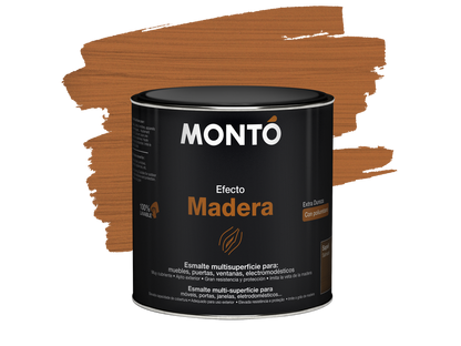 MONTO ESMALTE EFECTO MADERA SAPELI 500ML