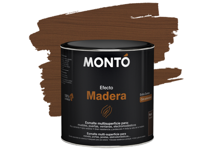 MONTO ESMALTE EFECTO MADERA CAOBA 500ML