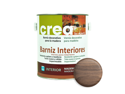 CREA BARNIZ INTERIOR SAT.NOGAL 2.5L & CREA BARNIZ INTERIOR SAT.NOGAL 500ML