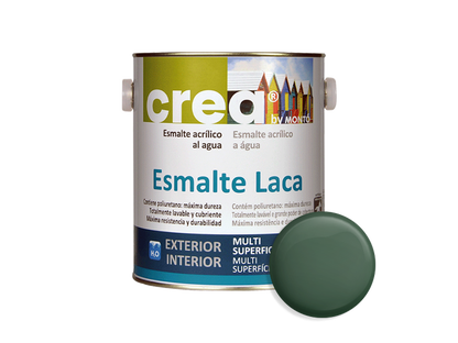 CREA ESM.LACA SATIN.VERDE BOTELLA 2.5L & CREA ESM.LACA SATIN.VERDE BOTELLA 500ML