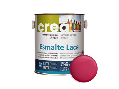 CREA ESM.LACA SATINADO ROJO INTENSO 2.5L & CREA ESM.LACA SATIN.ROJO INTENSO 500ML