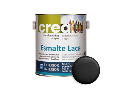 CREA ESMALTE LACA SATINADO NEGRO 500ML & CREA ESMALTE LACA SATINADO NEGRO 2.5L