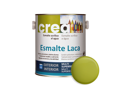 CREA ESMALTE LACA SATINADO LIMA 500ML & CREA ESMALTE LACA SATINADO LIMA 2.5L