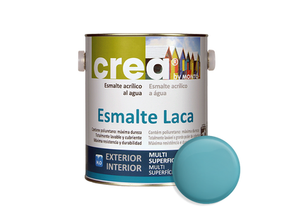 CREA ESM.LACA SATINADO TURQUESA 500ML & CREA ESMALTE LACA SATINADO TURQUESA 2.5L