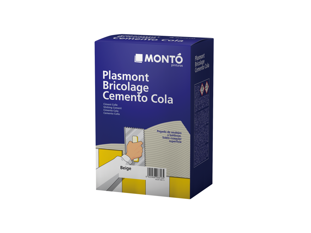 Plasmont Bricolage Cemento Cola | Mortero Aditivado en Polvo | Colocación de Baldosas, Ladrillos y Mármol