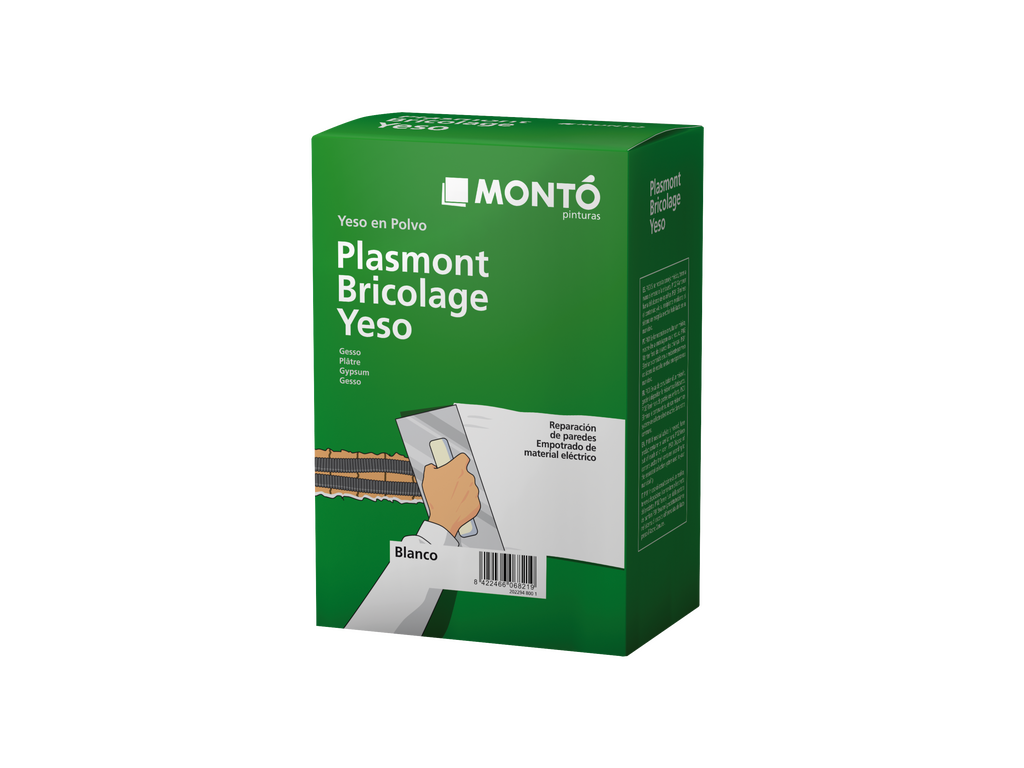 Plasmont Bricolage Yeso | Masilla en Polvo de Fraguado Rápido | Reparación Interior y Fijación de Elementos
