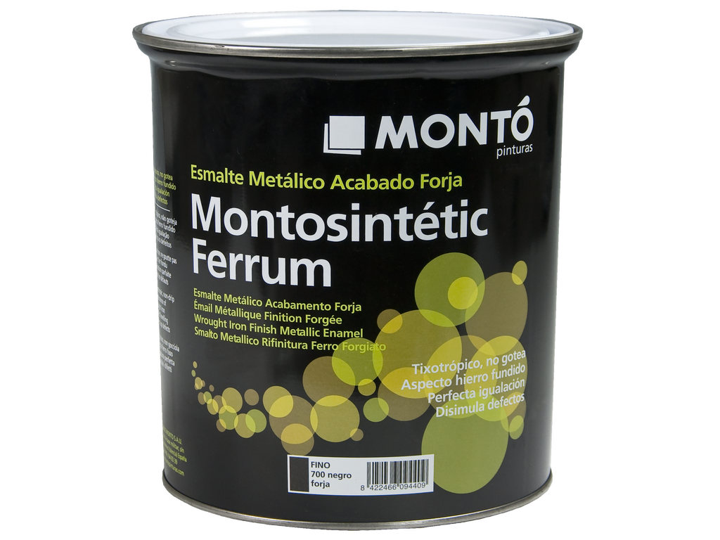 Montosintetic Ferrum | Esmalte Sintético Anticorrosión Efecto Forja | Alta Protección para Metal