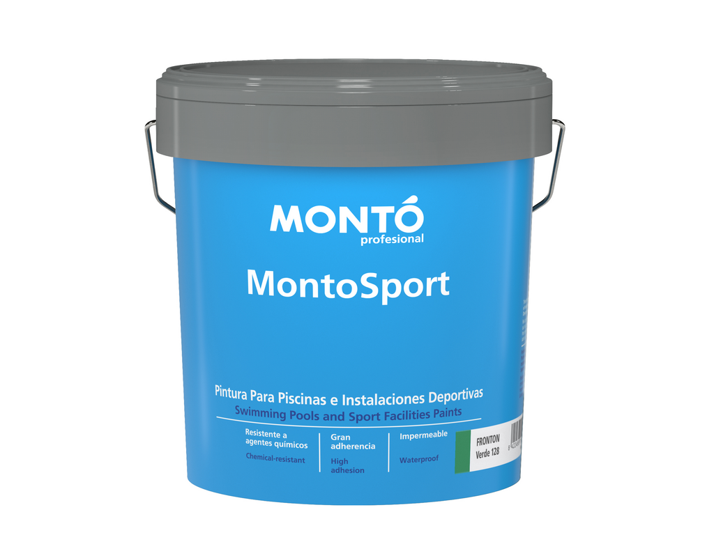 Montosport Verde Frontón | Pintura al Agua para Pistas Deportivas | Alta Resistencia Exterior/Interior