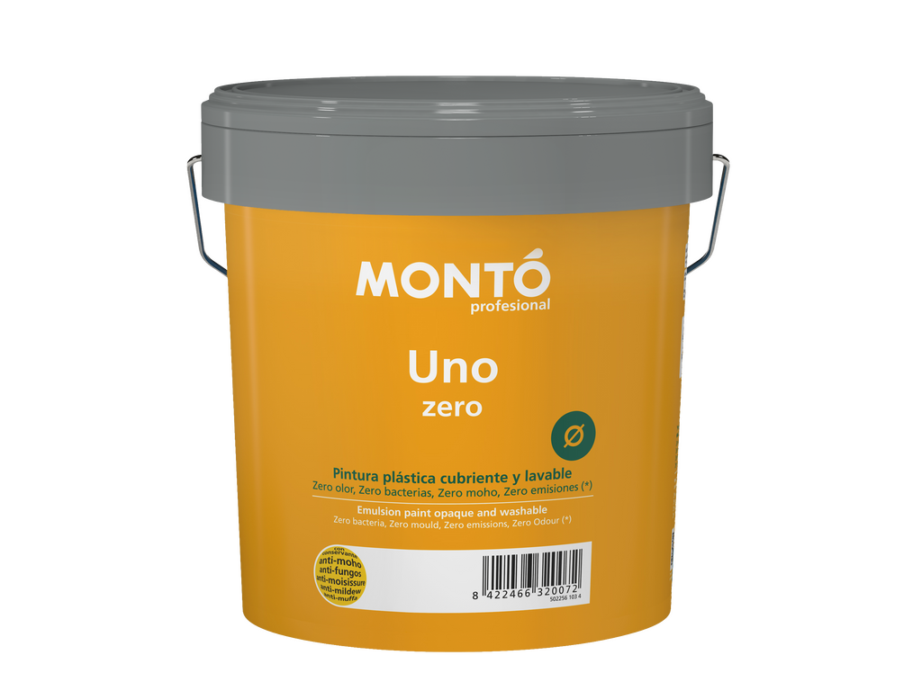 Uno Zero | Pintura Higienizante Mate sin Olor | Protección Antibacteriana y Antimoho (Blanco)