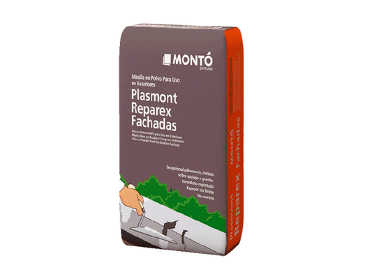 Plasmont Reparex Blanco | Masilla en Polvo de Alta Dureza | Reparación Exterior/Interior sin Cuarteos (Blanco)