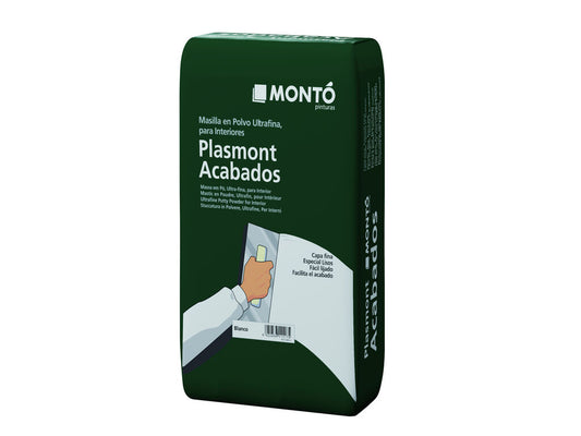Plasmont Acabados | Masilla en Polvo Ultrafina | Alisado y Acabado Final Interior (Blanco)