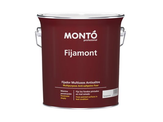 Fijamont | Imprimación Fijadora al Disolvente | Máxima Penetración y Adherencia en Superficies Porosas