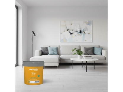 Pintura Plástica Uno+ | Lavable y de Alta Cubrición | Para Paredes y Techos (Blanco) (1)