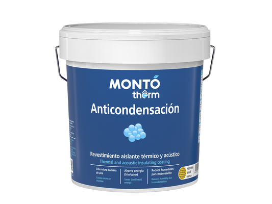Pintura Anticondensación Termoaislante | MontoThêrm Ahorro Energético | Aislamiento Térmico (Blanco)