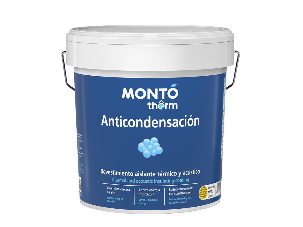 Pintura Anticondensación Termoaislante | MontoThêrm Ahorro Energético | Aislamiento Térmico (Blanco)