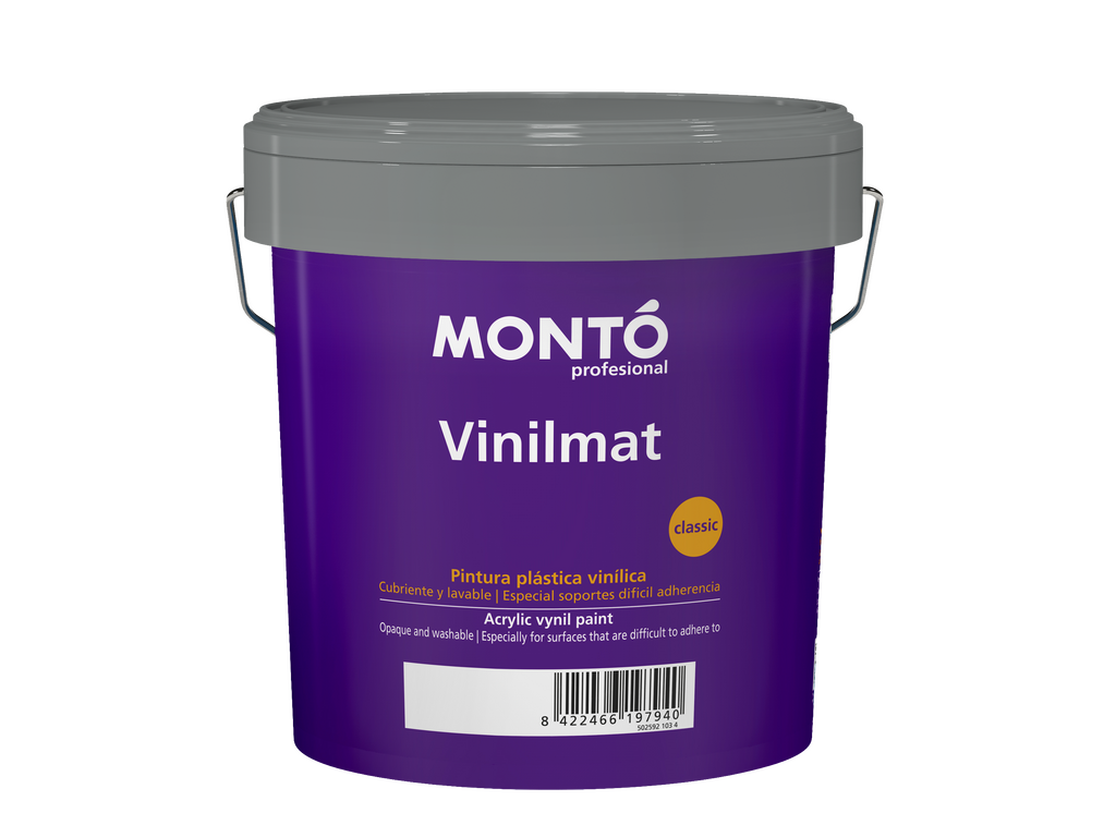 Vinilmat SB Lisos | Pintura Plástica Mate para Acabados Lisos | Tecnología Tixoless para Bajo Salpicado (Blanco)
