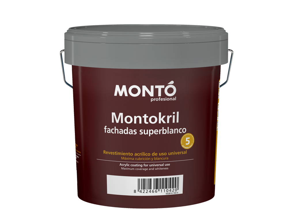 Montokril Superblanco | Revestimiento Liso Extramate para Fachadas | Alta Cubrición y Máxima Transpirabilidad