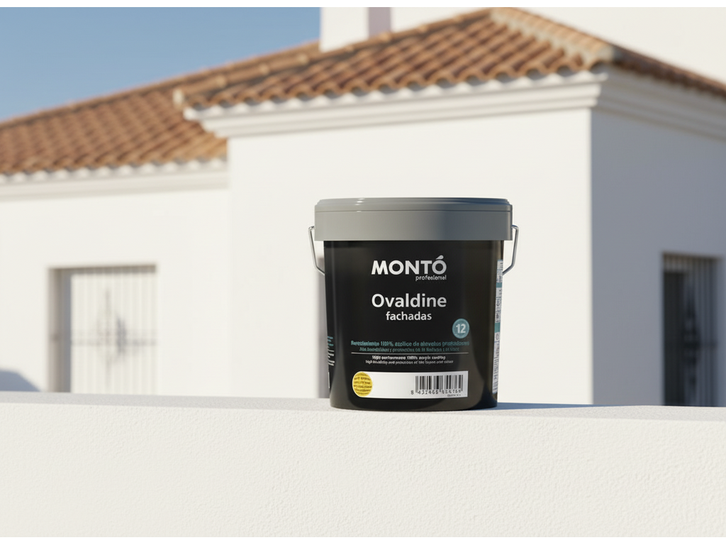 Ovaldine Fachadas | Pintura de Fachadas Premium | Revestimiento Acrílico Liso | Máxima Durabilidad y Protección Exterior (Blanco) (1)