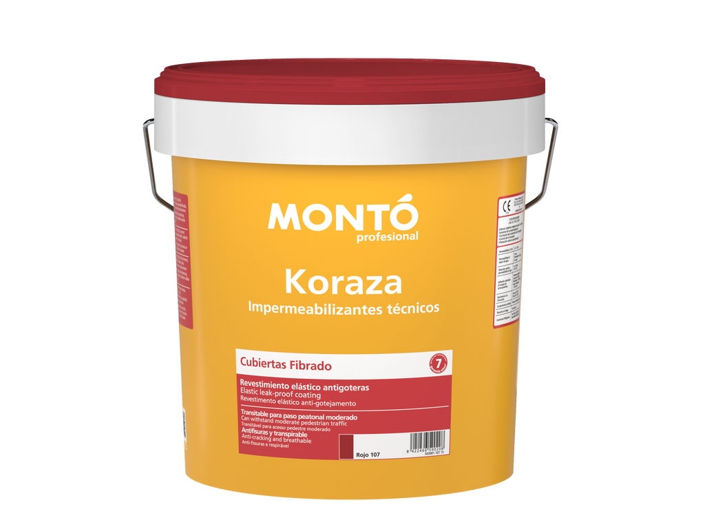 Koraza Cubiertas Fibrado | Impermeabilizante Acrílico Antigoteras con Fibras | Cubiertas, Terrazas y Fachadas