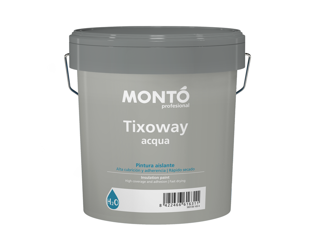 Tixoway Antihumedad Acqua | Pintura Transpirable Antihumedad | Evita Desconchados por Humedad Capilar (Blanco)