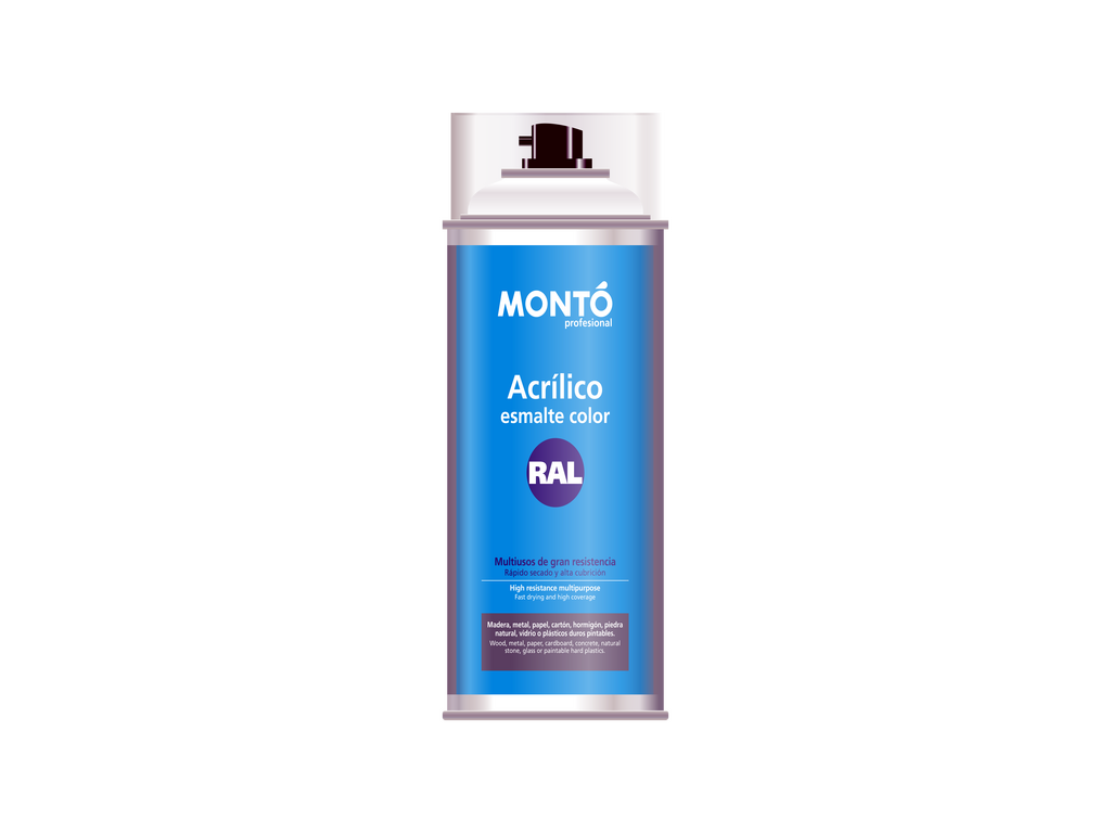Montospray Acrílico Brillo | Esmalte Acrílico en Spray Multisuperficie | Alta Resistencia y Acabado Uniforme