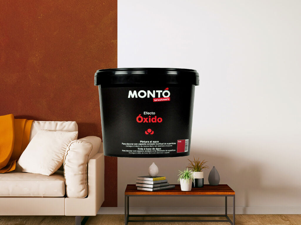 Pintura Decorativa Efecto Óxido | Acabado Rugoso | Interior y Exterior (Rojo Óxido) (1)