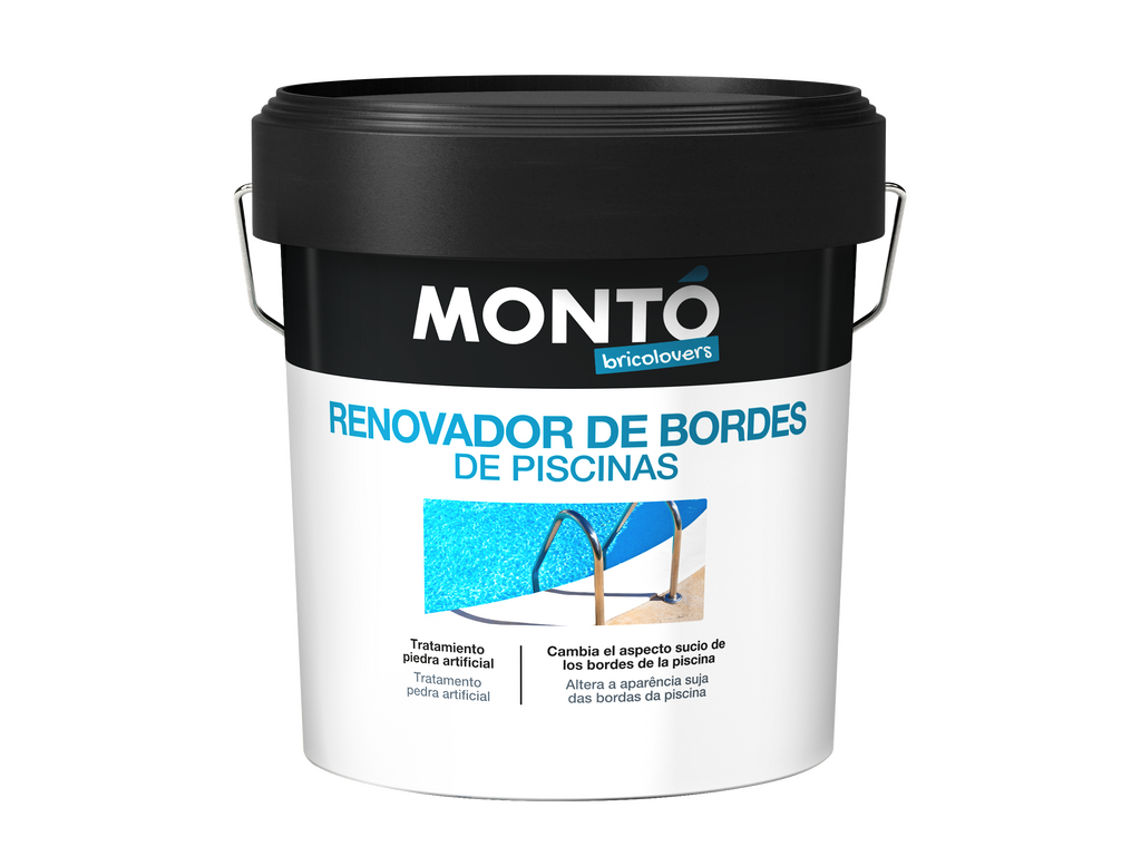 Renovador de Bordes y Coronas de Piscinas Bricolovers | para Piedra Artificial (Blanco Hueso)