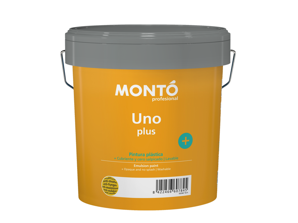 Pintura plástica: Uno+ (4 Litros). Coloreable