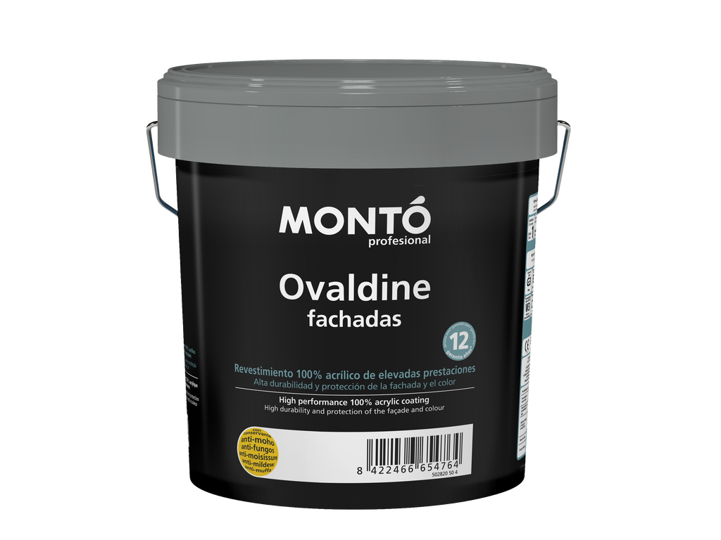 Pintura de fachadas premium: Ovaldine Fachadas (0.75 Litros). Coloreable
