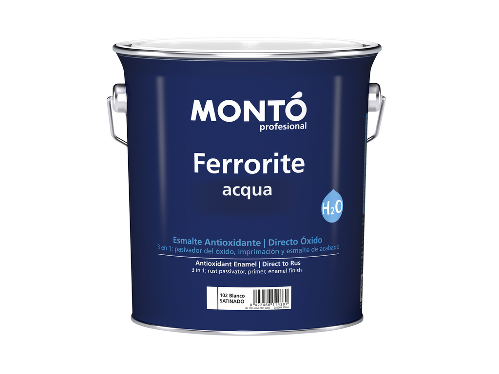 Ferrorite Acqua Satinado | Esmalte al Agua Directo al Óxido | Protección Anticorrosiva y Secado Rápido