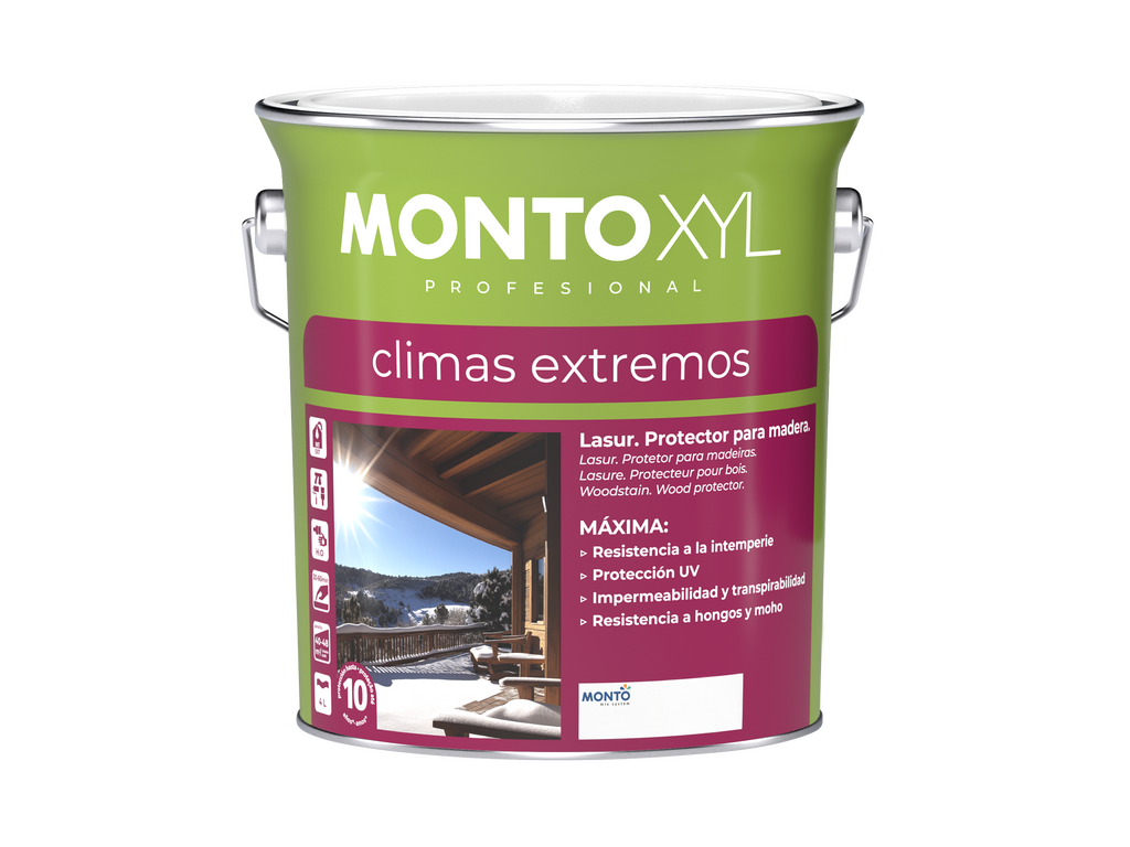 Montoxyl Climas Extremos Mate | Lasur al Agua para Exterior | Máxima Protección UV y Alta Durabilidad (Incoloro)