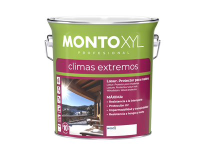 Montoxyl Climas Extremos Mate | Lasur al Agua para Exterior | Máxima Protección UV y Alta Durabilidad (Incoloro)