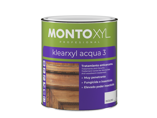 Anticarcoma Klearxyl Aqua 3 | Protector al Agua para Madera | Prevención contra Carcoma, Termitas y Hongos
